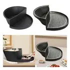 Iron Shabu Pot and Griddle BBQ Shabu Pot with Grill Portable Easy to Heating BBQ