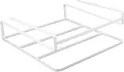 DOITOOL Under Desk Hanging Storage Rack Wire Organizer for Laptop Books and Office Supplies Punch Design for Dormitory and Home Use and Versatile Shelf