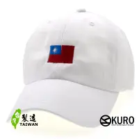 在飛比找蝦皮商城優惠-KURO-SHOP 中華民國國旗白色 老帽 棒球帽 布帽(可