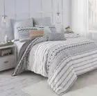 UNDER THE CANOPY Abstract Aztec 100% Organic Cotton TWIN XL DUVET SET+ Sham New