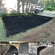 Ground Grid Gravel Grid for Parking, Driveway Roadbase, Walkways, 2" Tall Permeable Ground Stabilization Grid(5x6m/16x19.7ft)