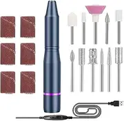 Drill for Nails - Portable Nail Drill Machine Kit,Manicure Pedicure Tools with Nail Drill Bits, Polishing Set for Home Salon Use, Hand Foot Care Tool