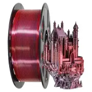 3D Printing Silk PLA Shiny Red Black 2 Colors in 1 Coextrusion 3D Filament, 1...