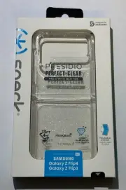 NEW Speck Presidio Perfect-Clear Fold w/Glitter Case for Samsung Z Flip4 & Flip3