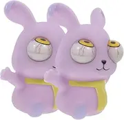 WEKAMOS 2pcs Cute Eye-Popping Rabbit Squeeze Toy Novelty Stress Plaything Funny Stress Small Squeezing Novelty Squeeze Plaything Cartoon Squeeze Toys