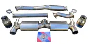 Hi FLow Dual Catback Titanium Exhaust for 08+ Mitsubishi Lancer 2.0 EVO X 10 JDM