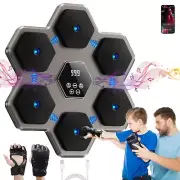 Music Boxing Machine with Gloves for Adults & Kids,5 Button LCD Touch Control...