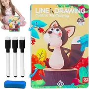 Scribble Cards Game,Handwriting Skill Training Cards Reusable | Writing Learning Book Interactive Fun Play Skill Development for Kids Preschoolers Boys Girls