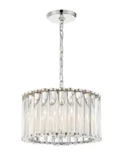 Crystorama Elliot 4 Light Polished Nickel Pendant