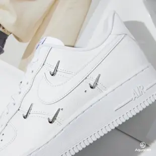 【NIKE 耐吉】Air Force 1 07 LX 女鞋 白色 AF1 四勾 銀色小勾 立體 運動 休閒鞋 CT1990-100