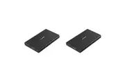 2x Mbeat A2 Slim Tool-Free USB 3.0 SATA HDD Compact Travel Enclosure 2.5" Black