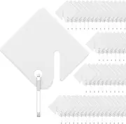 Uniclife Rack Key Tags Slotted with Snap Hook, White, 50 Pack