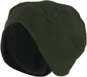 [X AUTOHAUX] Cycling Hat Warm Ear Protection Hard Hat Liner Polar Fleece Fabric Green 32x17cm 1 Pcs