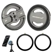 Magnetic Phone Tripod Mount Adapter with 1/4" Screw Holes and Cold Shoe Compa...