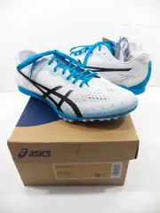 ASICS GUN LAP 2 NEW NWB MENS 9 MESH TRACK & FIELD RUNNING SHOES SPIKE WHITE BLUE