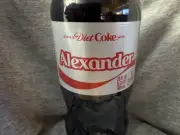Share A Coke with Alexander 2025 Personalized Gift Coca Cola Bottle 20oz Diet