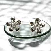 Small Flower Sterling Silver Stud Earrings, Flower Jewelry, .925 Flower Earrings