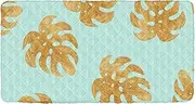 Mint and Gold Travel Toddler Bed Sheet Waterproof Cot Sheet for Baby Travel Bed for Toddlers Daycare Cot 50'' x 25'' (Sheet,Bed Not Included)