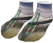 [QMNVBDS] St Johns Bridge Socks Ankle Length Socks Casual Short Socks for Women Men Low Cut Sports Socks Running Socks No Show Socks Ankle Socks Athletic Socks Workout Socks, Style, One Size, Style, One