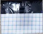RALPH LAUREN Flannel Millerton Plaid KING SHEET SET 4P Blue Navy COTTON FLANNEL