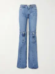 [Coperni] Coperni - Paneled Mid-rise Straight-leg Jeans - Light denim - medium medium Blue