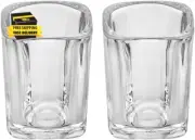 Shot Glasses 2.3 Oz, Set of 2 - Cute Square Tequila Glasses, Perfect for Whiskey