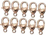 AUTSUPPL 10pcs Lobster Clasps Jewelry Making Alloy Charms for Keychain Bag Accessory