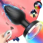 Stimulator Wireless Thrusting Plug Prostate Wearable Vibrator Sucking Sex Toy