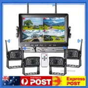 7" DVR Wireless Quad Monitor + 4x Backup Rear View Camera For RV/Truck/Trailer
