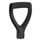 Shovel D Grip Handle 1-1/4""(32mm) Inner Dia. ABS Spade Snow Shovel, Black