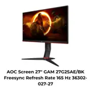 AOC Screen 27" GAM 27G2SAE/BK Freesync Refresh Rate 165 Hz 36302-027-27