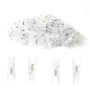 Mini Utility Plastic Clip,Clothespins for Paper Clothes Photo Small Card Clear
