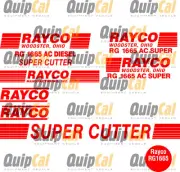 Rayco RG1665 Super Cutter Decal Set. Decals for all brands of stump grinders.