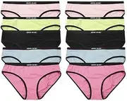 Womens Bikini Brief Panties Cotton 10 Mix Colour Pack - Frank and Beans Underwear