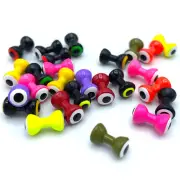 HARELINE DOUBLE PUPIL LEAD EYES - Fly Tying Dumbbell Eyes Heavy Jig Beads NEW!