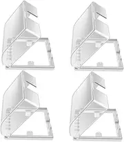 4pcs Switch Waterproof Cover Power Outlet Electrical Socket Guard Receptacle Protector Electrical Outlet Plug Covers Electric Outlets Child Wall Covering Protection Acrylic