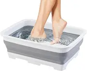 Portable Foot Bath,Folding Foot Bath | Pool Accessories Feet Soaking Bucket for Outdoor Beaches Travel Hot Water Salon Camping Home Dry Skin Kids Adults