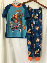 New Space Jam Boys Short Sleeve Top and Pants 2-Piece Pajama Set Size XS 4-5