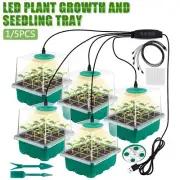 Seed Starter Tray, 5PCS Seed Starter Kit with Grow Light, Seedling Trays