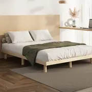 Oikiture Bed Frame King Single Wooden Bed Base Solid Wood Slats