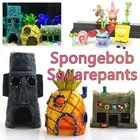 11PCS Fish Tank Ornament Aquarium Decorations Fish Bowls SpongeBob Squarepants