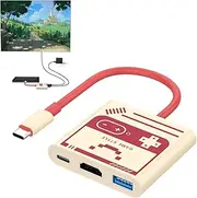 Swith Dock for Nintendo Switch Docking Station,4K USBC to HDMI Adapter Compatible with Nintendo Switch, Switch OLED Steam Deck MacBook Laptop