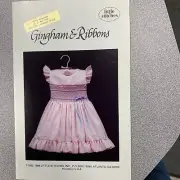 LITTLE STITCHES SMOCKING PLATE-"GINGHAM & RIBBONS"