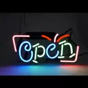 14"X7" Open Acrylic Neon Sign Gift Light Lamp Bar Business Wall Room Artwork
