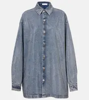 [Stella McCartney] Stella McCartney Hotfix embellished denim shirt AU 6 blue