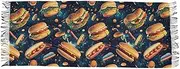 [AIXIWAWA] Funny Hamburger Women's Pashminas Scarf, Shawls Wrap Lightwight Tassel for Evening Dress Dinner Party, Multicolor