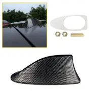 Carbon Fiber Shark Fin Antenna Cover Antenna Radio FM/AM Signal Booster Aerial (for: Audi)