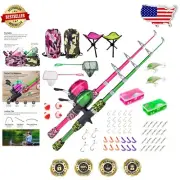 Kids Telescopic Fishing Rod Set with Tackle Box & Net - Perfect for Beginners