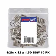 Powercoil 3528-1/2X1.5DP - Thread Inserts 1/2" x 12 x 1.5D BSW 10 Pack