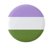 Genderqueer Gender Queer Pin Badge / Button - LGBTQ Pride